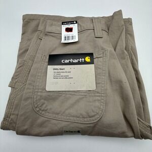 Carhartt Mens Utility Shorts B275 Tan Cotton Workwear Cargo Pockets Size‎ 30 NWT